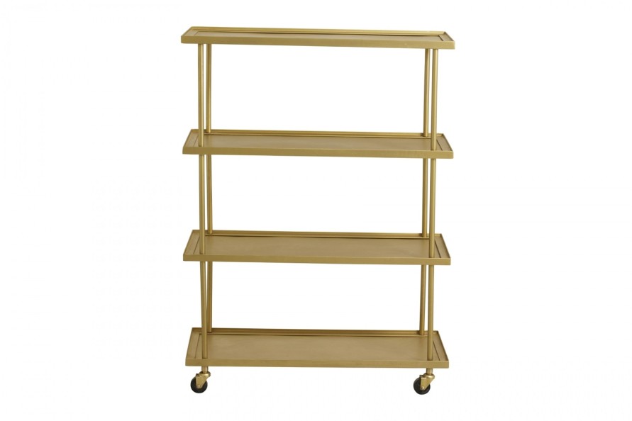 Koti Nordal | Kamo Trolley With 4 Shelves, Golden