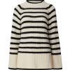 Vaatteet Lexington Company | Elisabeth Recycled Wool Mock Neck Sweater, Black/White