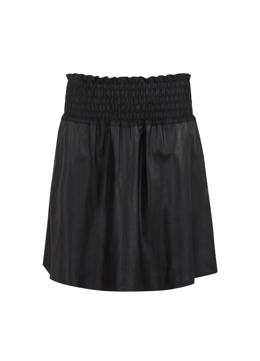 Vaatteet Coster Copenhagen | Leather A-Line Skirt, Black