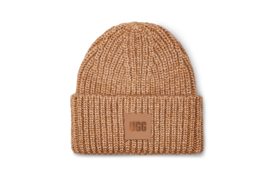 Kengat&Asusteet UGG | Chunky Rib Beanie W Logo, Camel