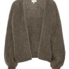 Vaatteet Americandreams | Lee Short Cardigan, Dark Taupe