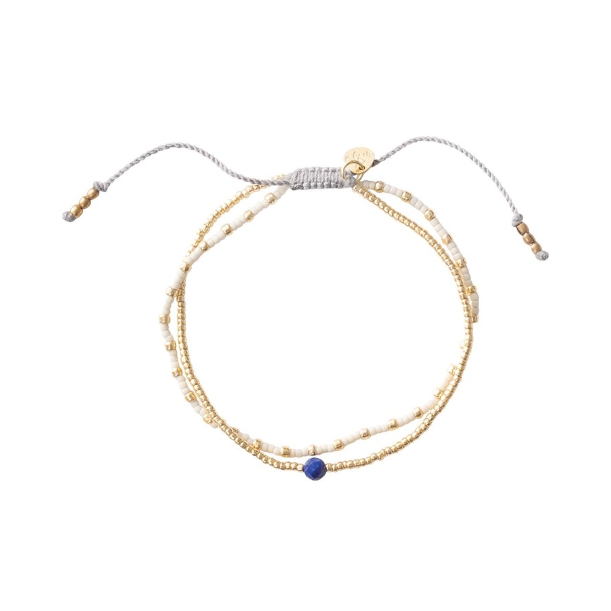 Kengat&Asusteet A Beautiful Story | Friendship Lapis Lazuli Gold Bracelet