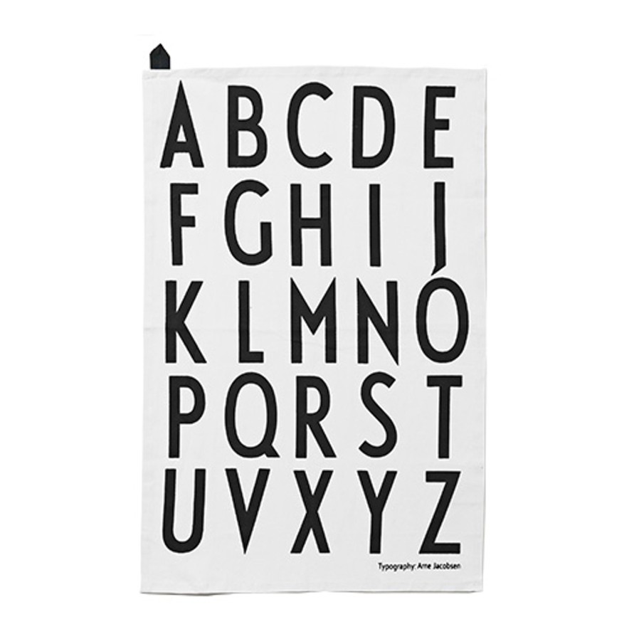 Koti Design Letters | Classic Tea Towel, White