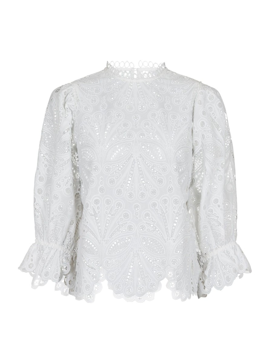 Vaatteet Neo Noir | Adela Embroidery Blouse, Off White