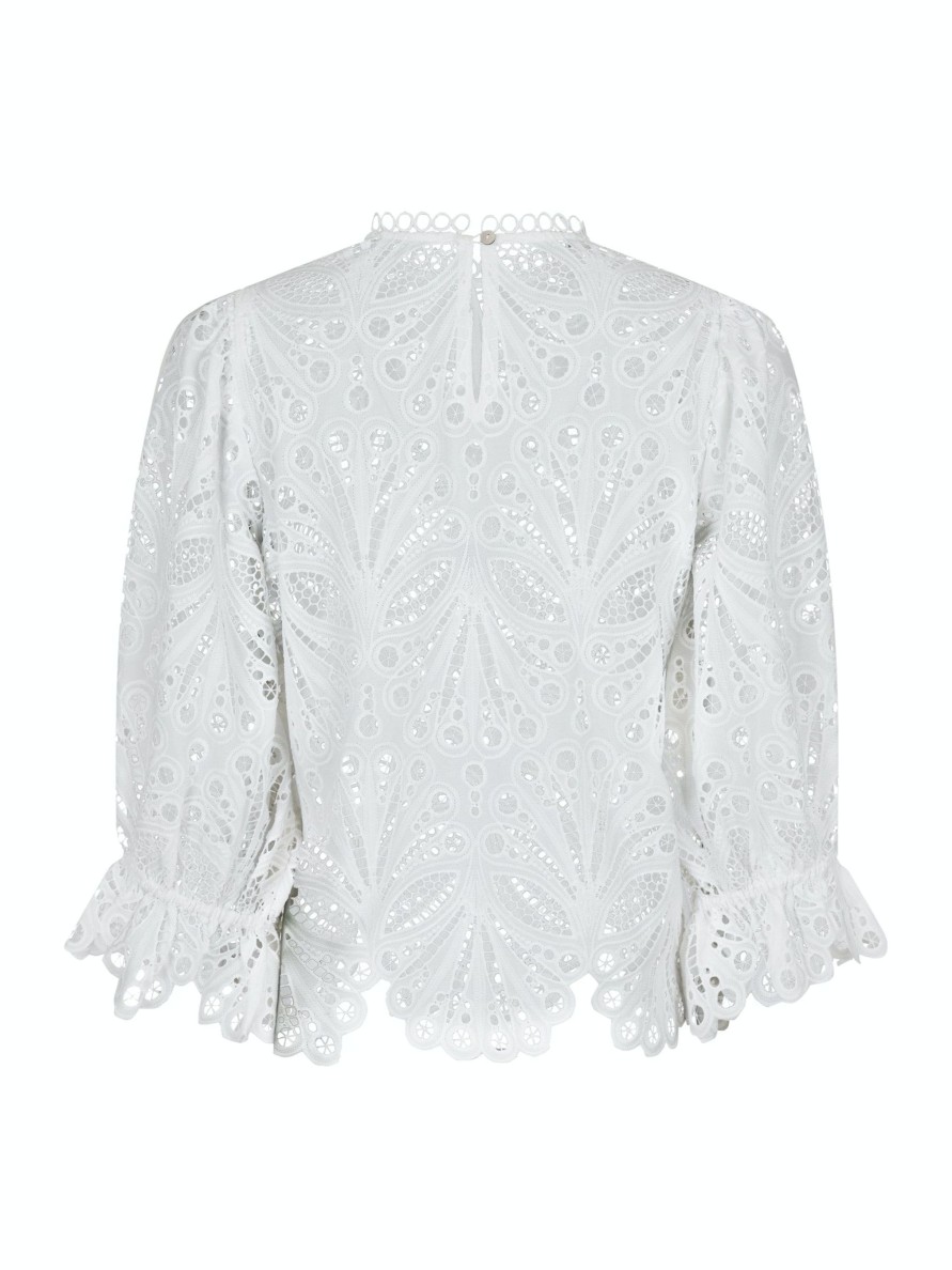 Vaatteet Neo Noir | Adela Embroidery Blouse, Off White