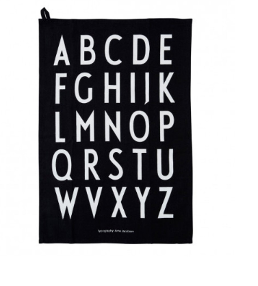 Koti Design Letters | Classic Tea Towel, Black