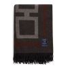 Koti Lexington Company | Graphic Wool Throw, Dark Gray/White/Brown