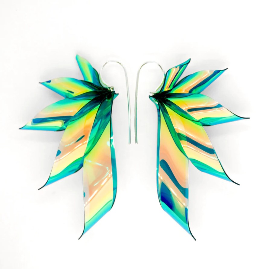 Kengat&Asusteet ByFossdal | The Wings Silver Small, Rainbow Green