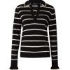 Vaatteet Lexington Company | Cassandra Knitted Polo Sweater, Black/White