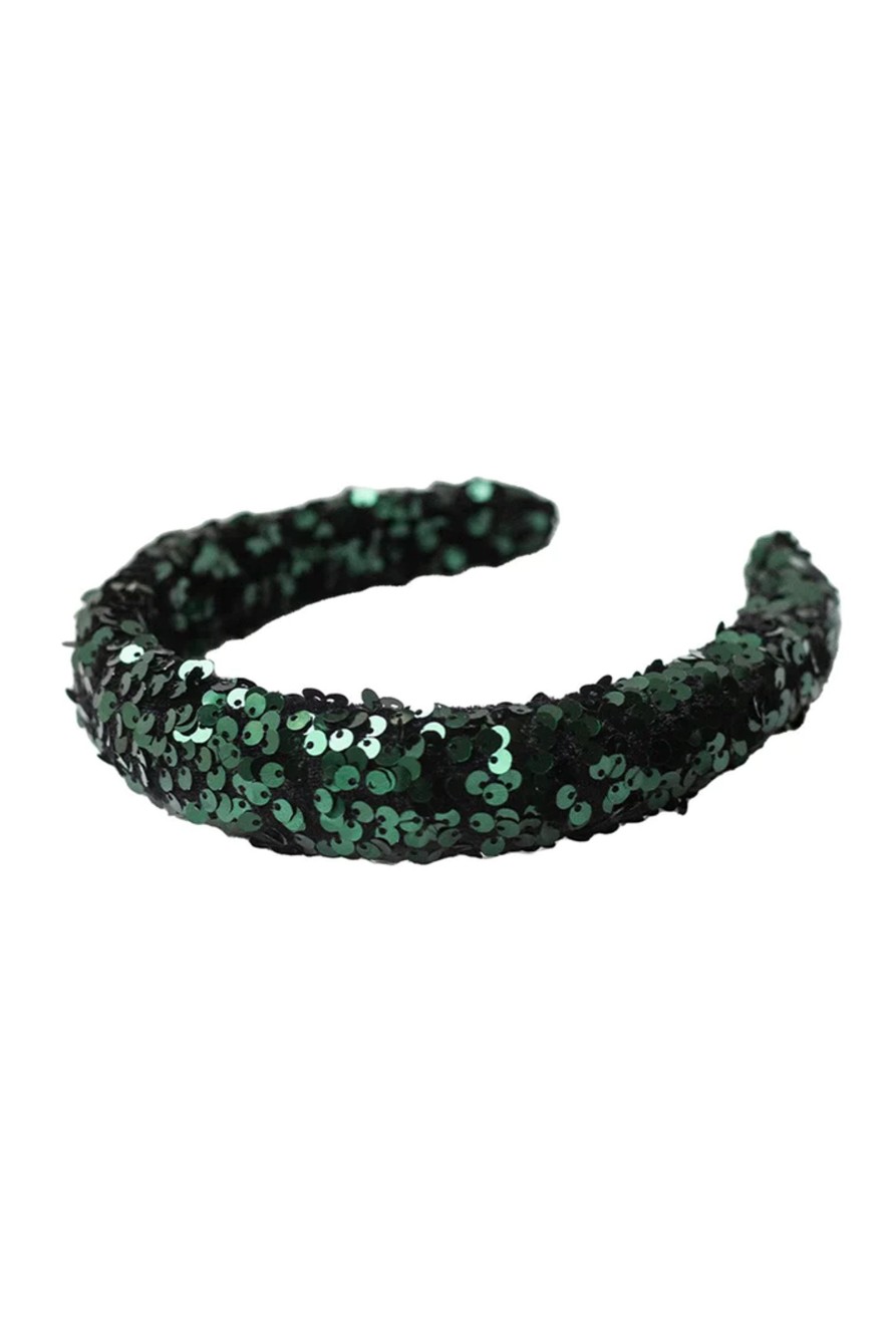 Kengat&Asusteet GAUHAR Helsinki | Headband Padded Sequins, Green