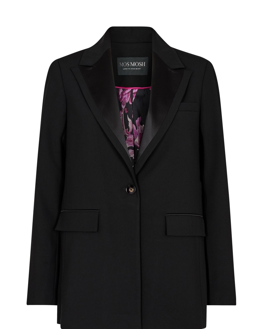 Vaatteet Mos Mosh | Bine Leia Satin Blazer, Black