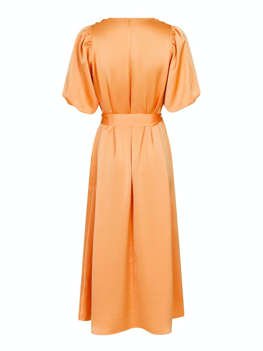 Vaatteet Neo Noir | Benita Sateen Dress, Orange