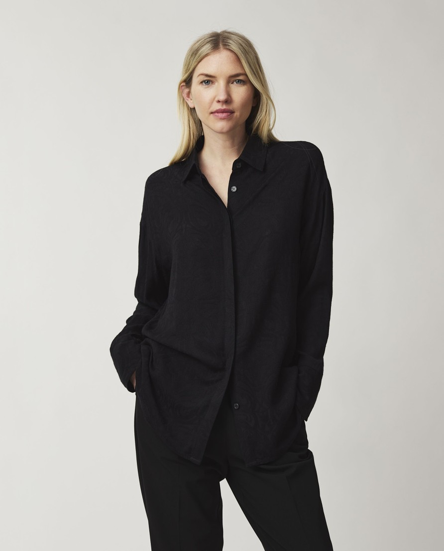 Vaatteet Lexington Company | Aurora Jacquard Blouse, Black