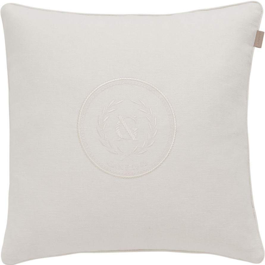 Koti Gant Home | Tonal Crest Cushion 50X50, Putty