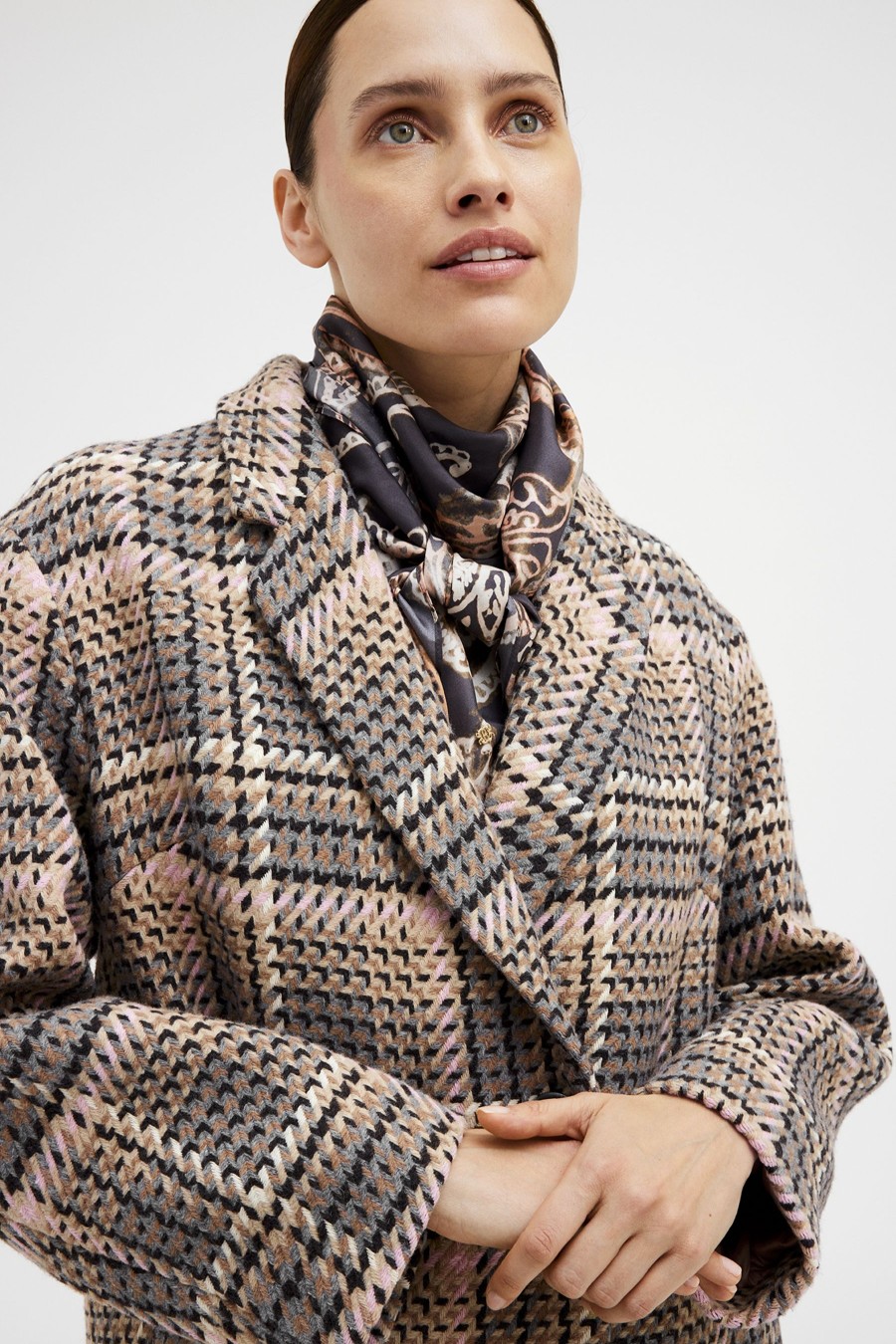 Vaatteet Gustav | Mary Checked Coat, Hazelnut