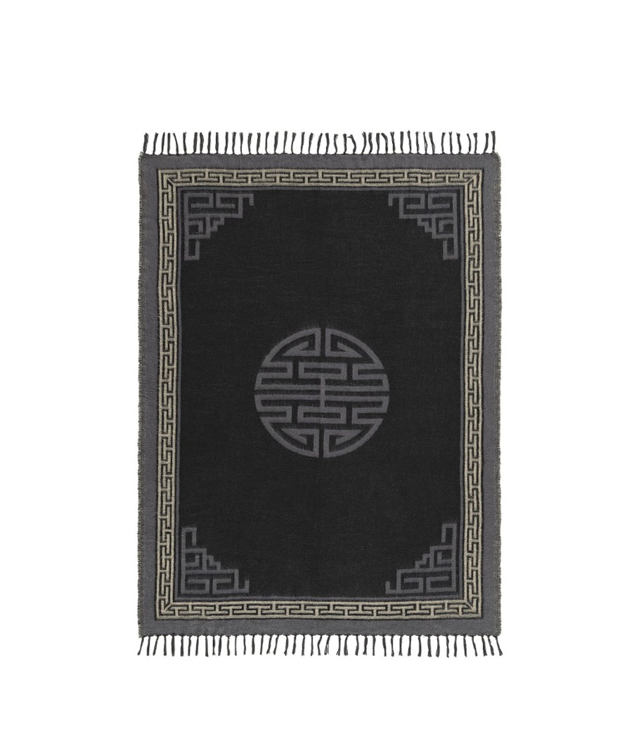 Koti Artwood | Morandi Throw 130X180, Black/Grey