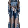 Vaatteet Neo Noir | Nova Paisley Border Dress, Blue