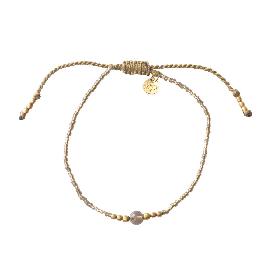 Kengat&Asusteet A Beautiful Story | Iris Smokey Quartz Gold Bracelet