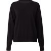 Vaatteet Lexington Company | Freya Cotton/Cashmere Sweater, Black