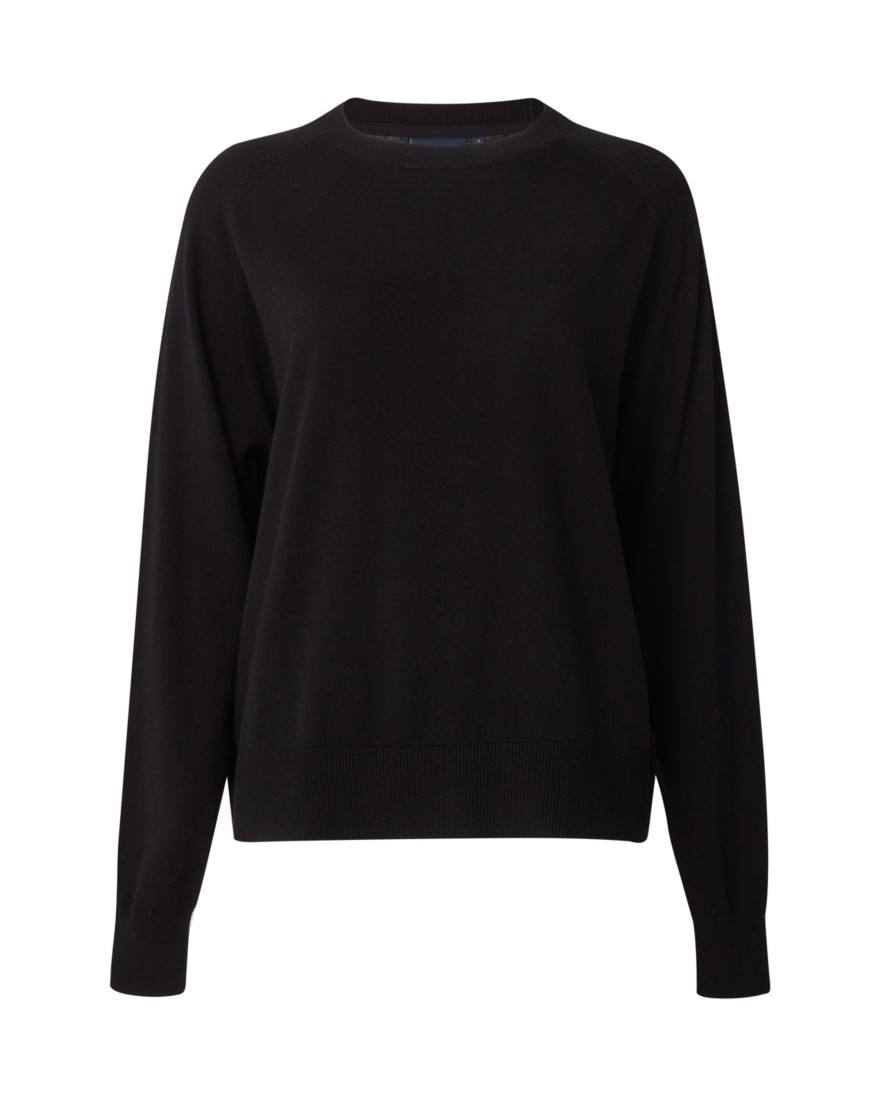 Vaatteet Lexington Company | Freya Cotton/Cashmere Sweater, Black