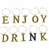 Koti A Lot Decoration | Enjoy Drink -Lasimerkit, Kulta