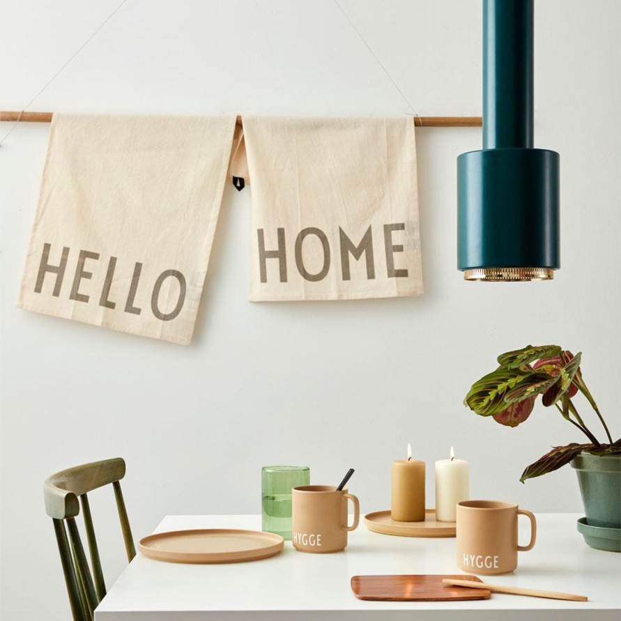 Koti Design Letters | Favourite Tea Towel Hello Home, Off White