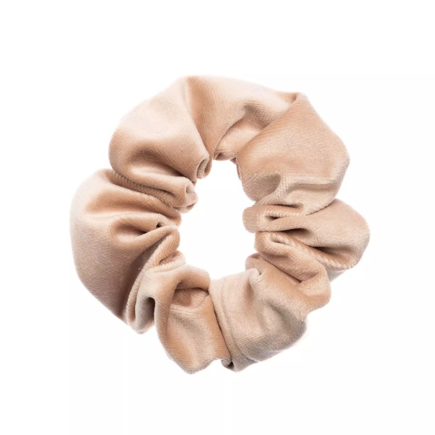 Kengat&Asusteet DARK department | Velvet Plain Scrunchie, Cool Camel