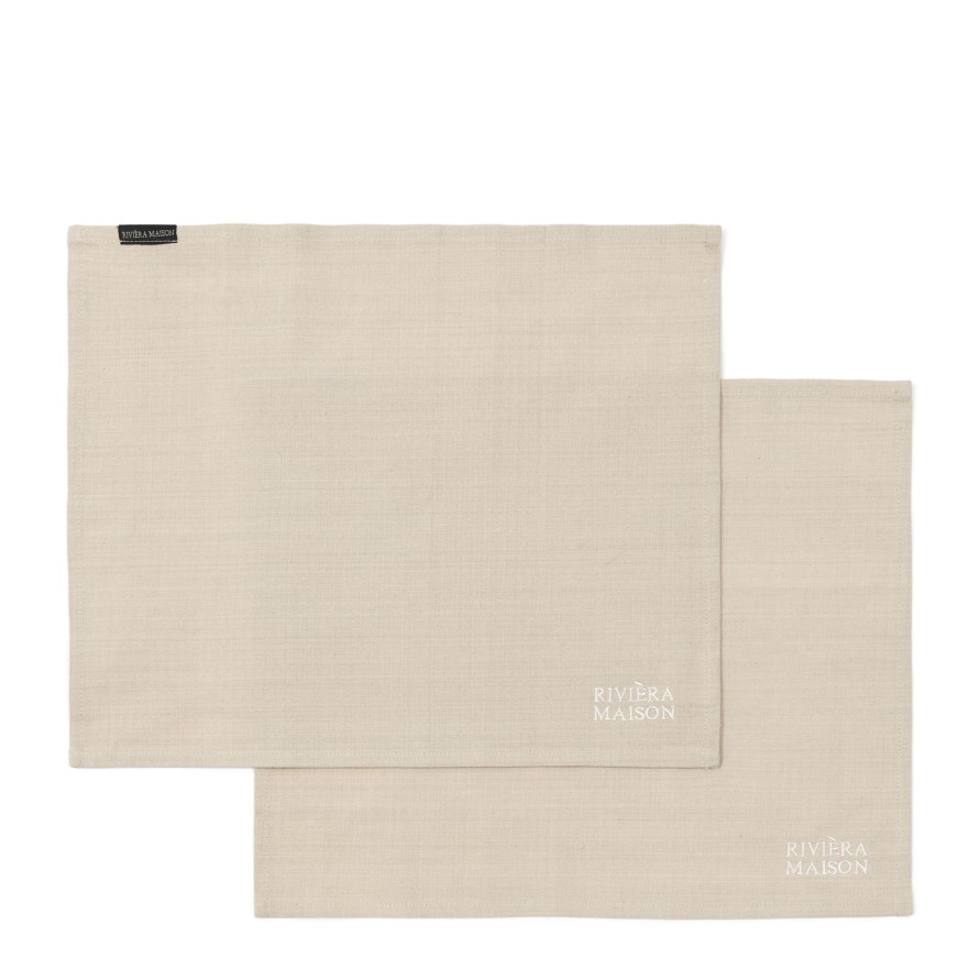 Koti Rivièra Maison | Classic Placemat 2 Pieces, Flax